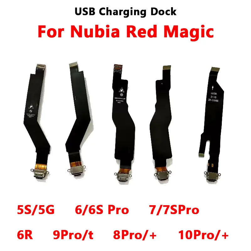 For ZTE Nubia RedMagic 10 9 9S Pro 8 8S 7 6 5G 5S USB Type-C Fast Charging Dock Charger Pcb Board Flex Cable  Repair Parts