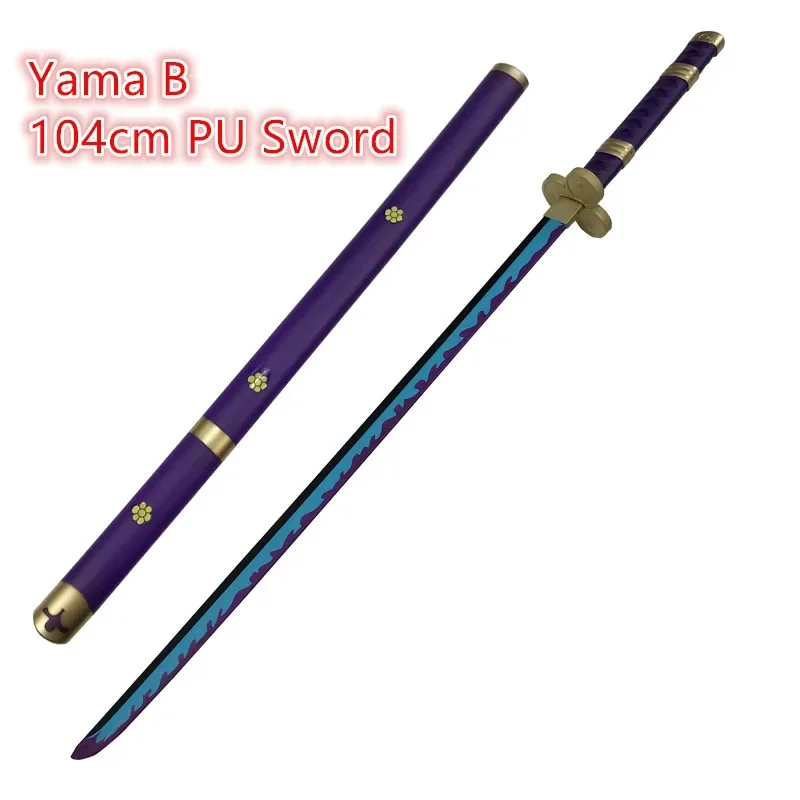 1:1 Roronoa Zoro Thanh Kiếm Cosplay Thanh Kiếm Kozuki Oden Yamato Tím Kiếm Samurai Thanh Kiếm Vũ Khí An Toàn PU Chống Đỡ 104Cm