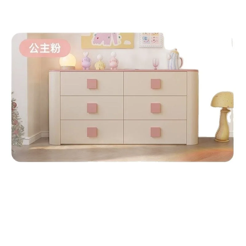 chest of drawers, study, dopamine cute square handle, drawer cabinet, macaron storage cabinet, side cabinet.