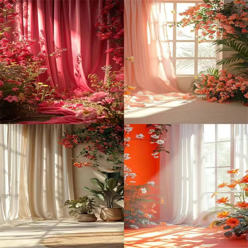 Fashion Dream Flower Indoor 3D Three-dimensional Background Cloth Tapestry Home Decoration