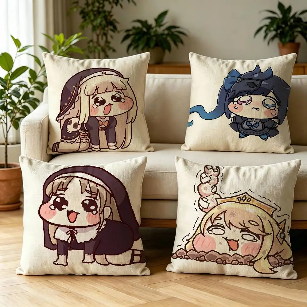 

Trickcal Chibi Go G-Game World Double-sided print Pillow Case Pattern Printed Pillowcase For Living Room Sofa Cushion Cover