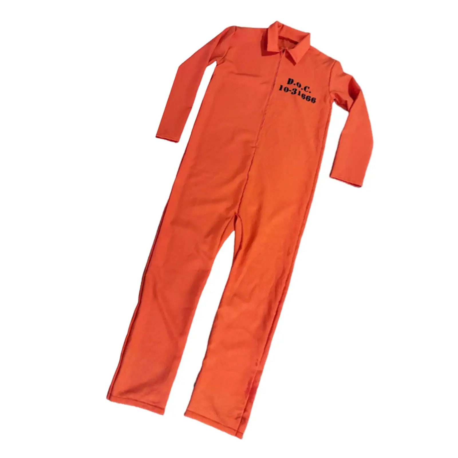 

Halloween Suit Men Novelty Jail Uniform Costume Long Sleeve Cosplay for Carnival Stage Party Performance