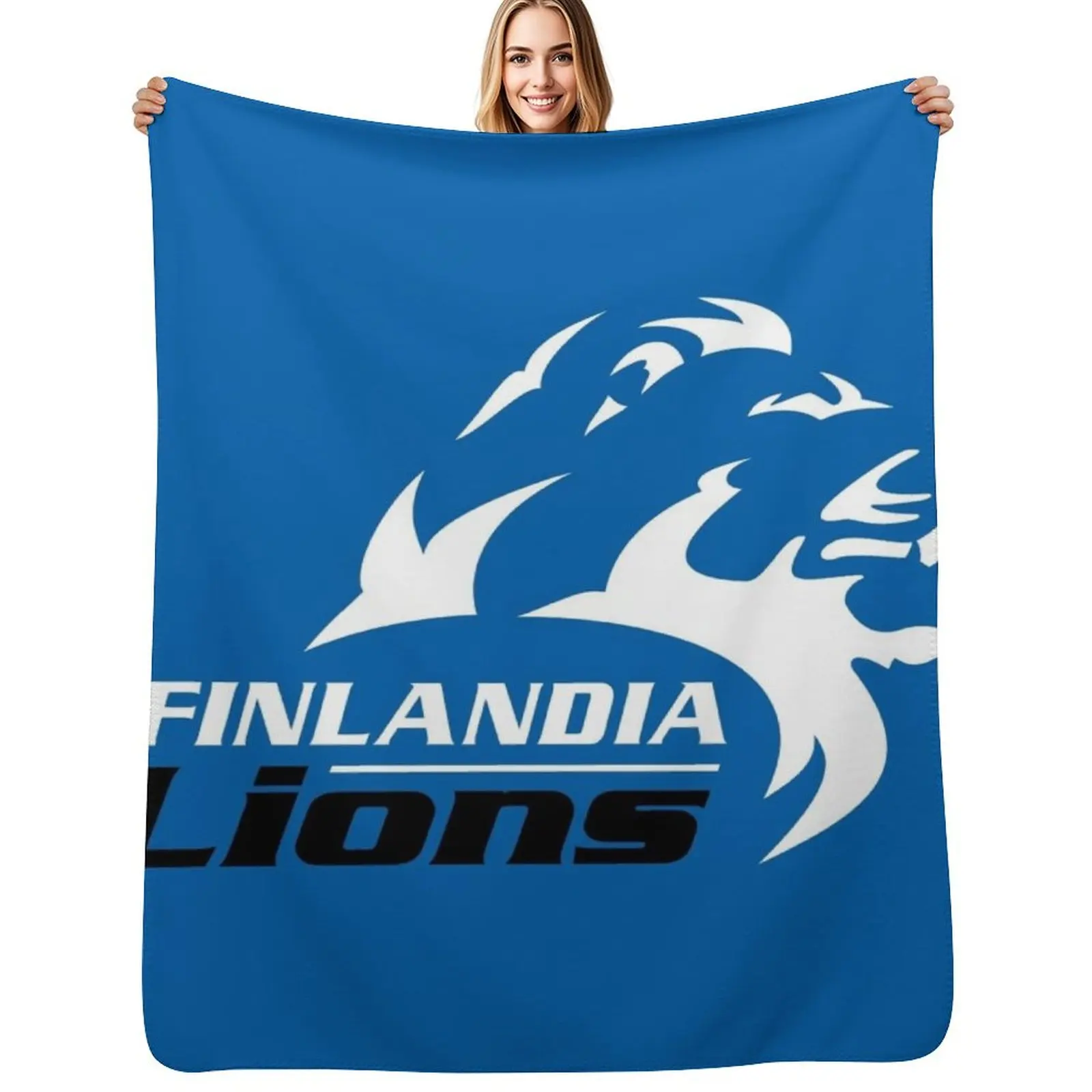 

Finlandia Lions Throw Blanket For Decorative Sofa Plaid on the sofa Flannel Blanket