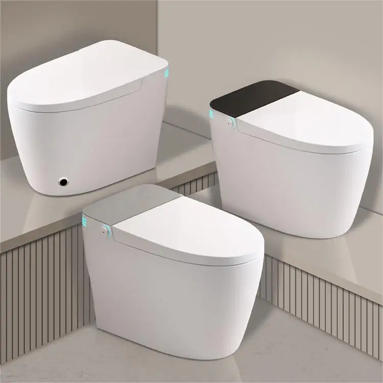 Modern Smart Toilet with Automatic Open/Close Lid Electric Toilet with Bidet Built In Heated Seat Auto Flush Water Closet Toilet