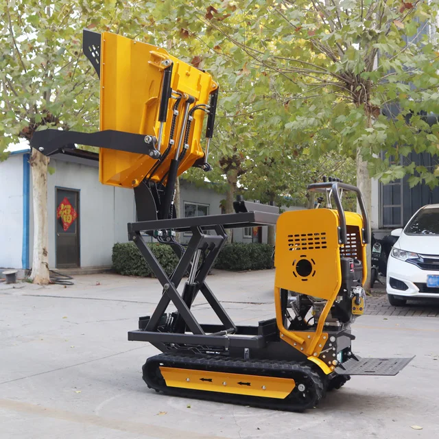 Fast Delivery Small Mini Dumper Diesel Home Garden Farm Use Wholesale 4x4 500kg 800kg Mini Dumper High Quality Mini Track Dumper