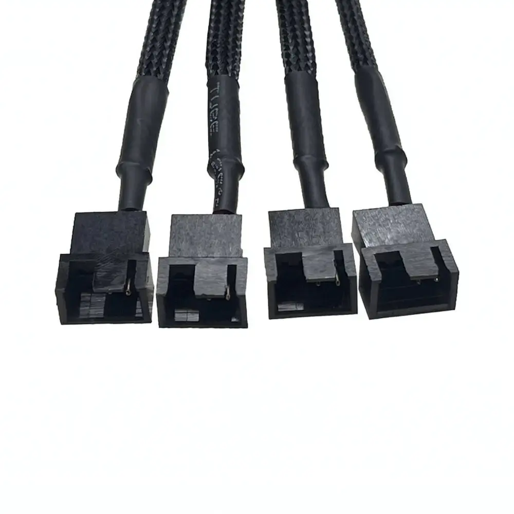 PWM Fan Power Adapter Cable 6Pin To Small 3Pin 4Pin Splitter Nylon Sleeve Cord For PC Desktop Computer Heat Dissipation
