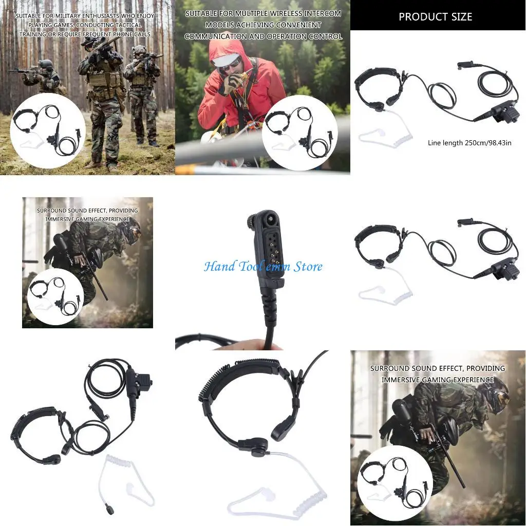 ميكروفون الحلق H37F لسماعات الألعاب الغامرة، واتصالات ميدانية واضحة #1