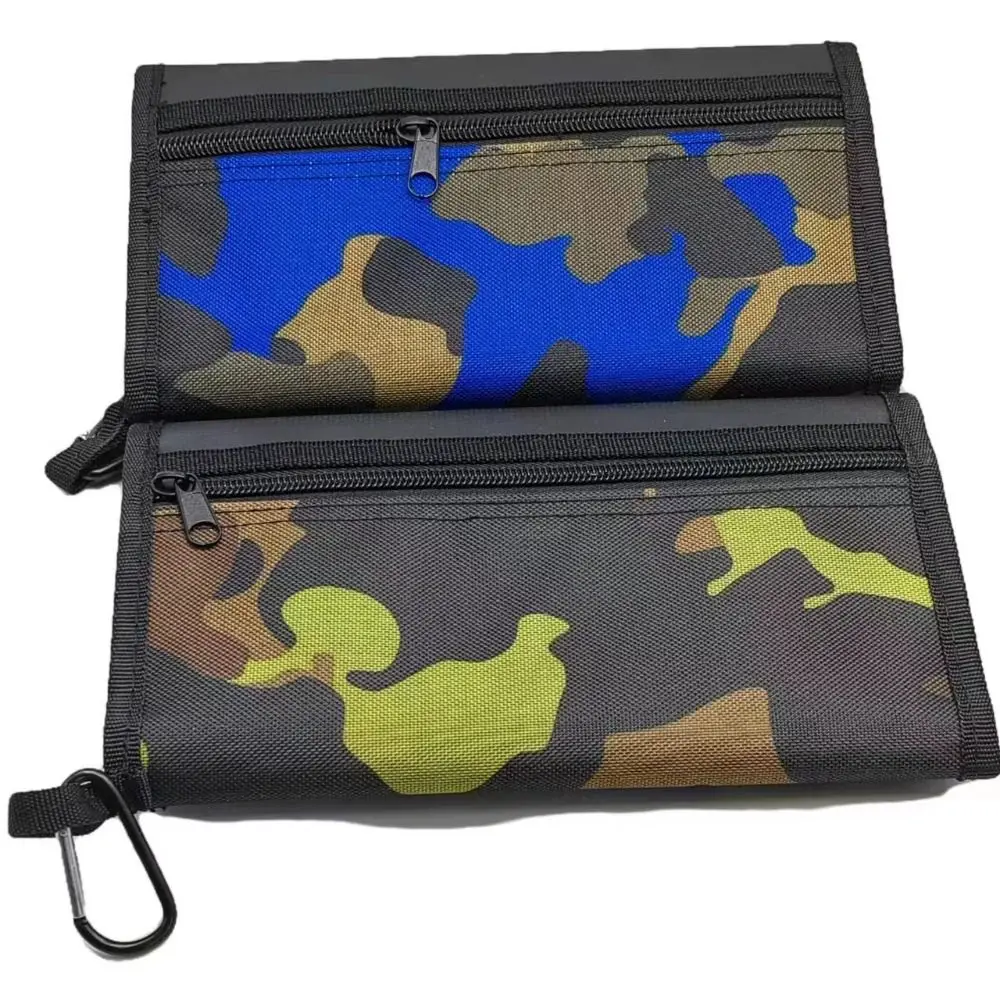 Waterproof Fishing Lures Bag PVC Inner Bag Partitioned Luya Fake Bait Bag Storage Wallet Nylon Cloth Baits Carry Bag