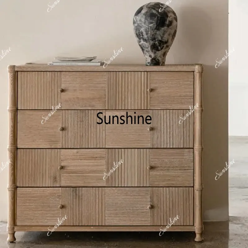 American-style solid wood chest of drawers is a simple five-drawer chest