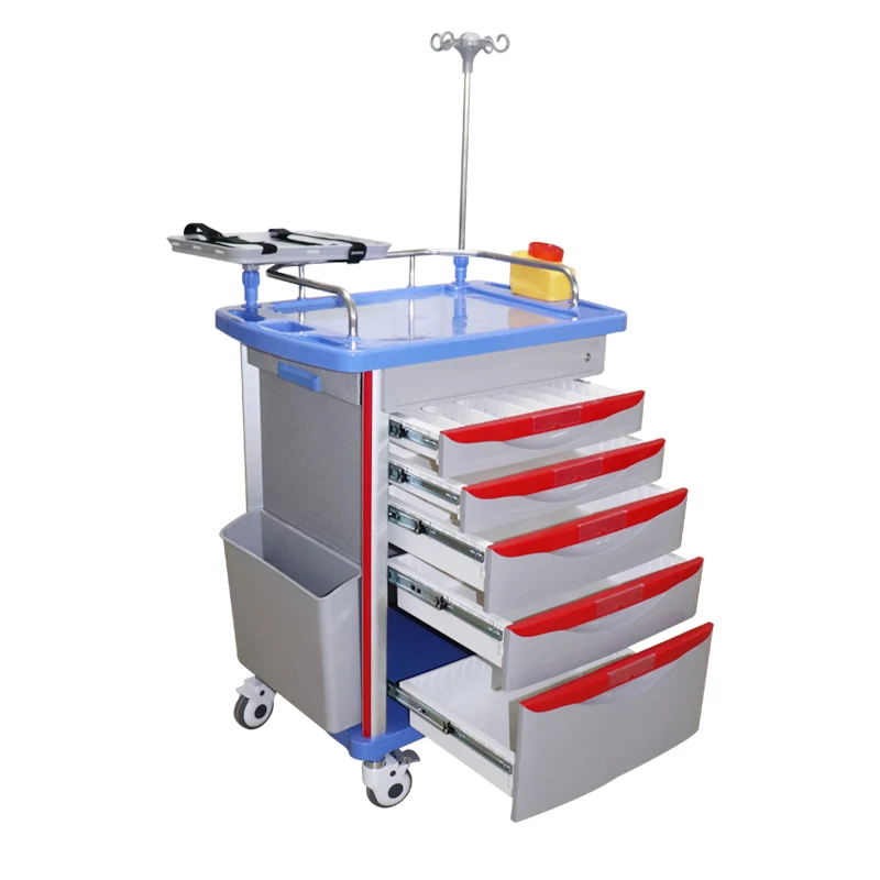 ORP-601ET Custom Medical Treatment Trolley Hot Sale ABS Emergency Trolley Medical Cart