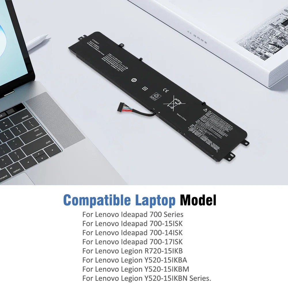ETESBAY L14M3P24 Laptop Battery 45WH/4050mAh For Lenovo IdeaPad Y700-14ISK 700-15ISK 700-17ISK Legion Y520-15IKBA L16S3P24