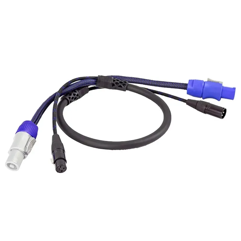 Yinyu SNA60 Professional XLR and PowerCON Combo Snake Cable for Stage Lighting and Powered Speaker Systems