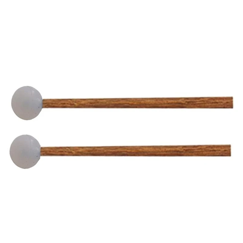 1pair Steel Longue Drum Malmets Drumsticks Rubber Percussion Malmets Strick