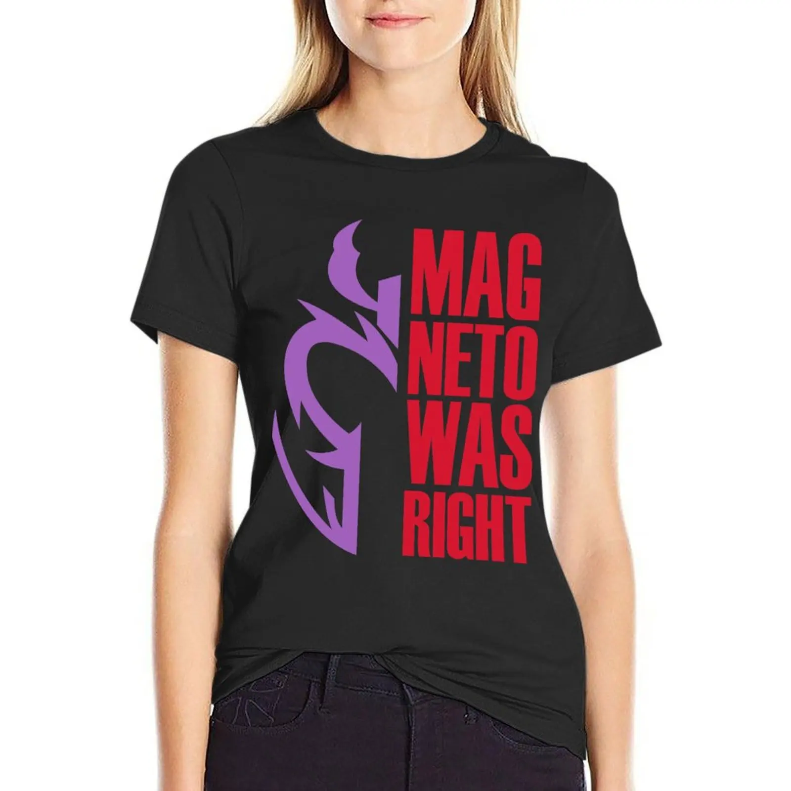 

The master of magnetism Magneto was right T-Shirt summer tops aesthetic clothes lady clothes Women tops