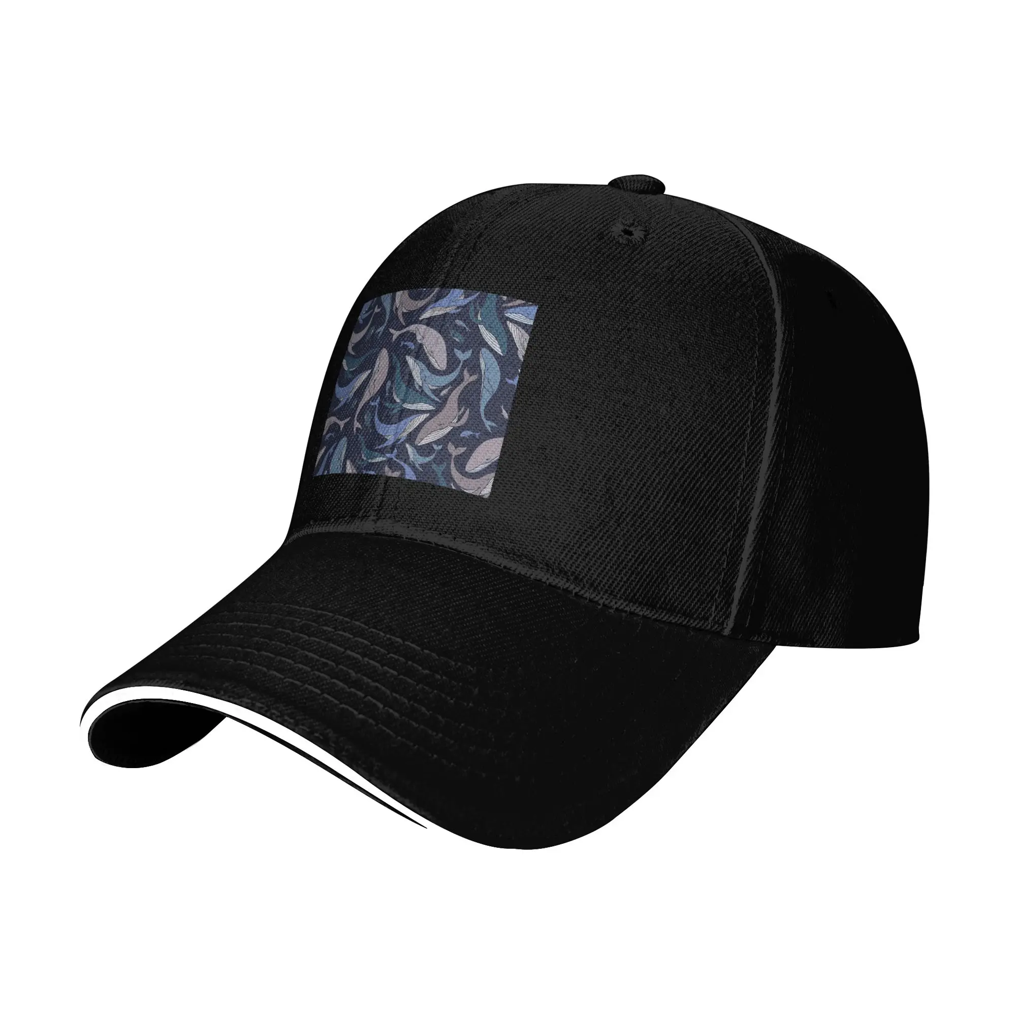 School of whales Cap Fashion Casual Baseball Caps Adjustable Hat Hip Hop Summer Unisex Baseball Hats Customizable