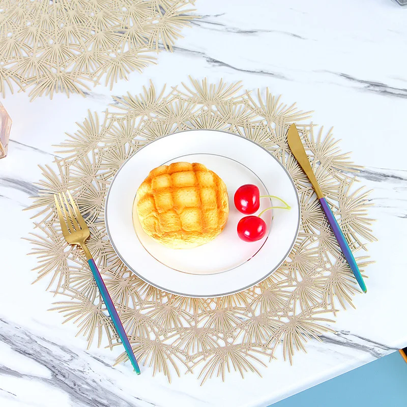 

17AHSM, американский западный ресторан, PVC Бронзирующая подставка, Одуванчик, поднос, круглый кухонный стол, обеденный стол, декоративные подст...