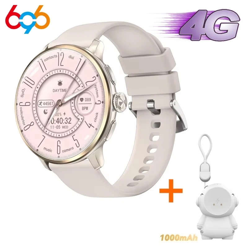 Relojes inteligentes con videollamada 4G, control del ritmo cardíaco, salud, GPS, Wifi, deportes, resistente al agua, NFC, aplicación para mujer, reloj con descarga
