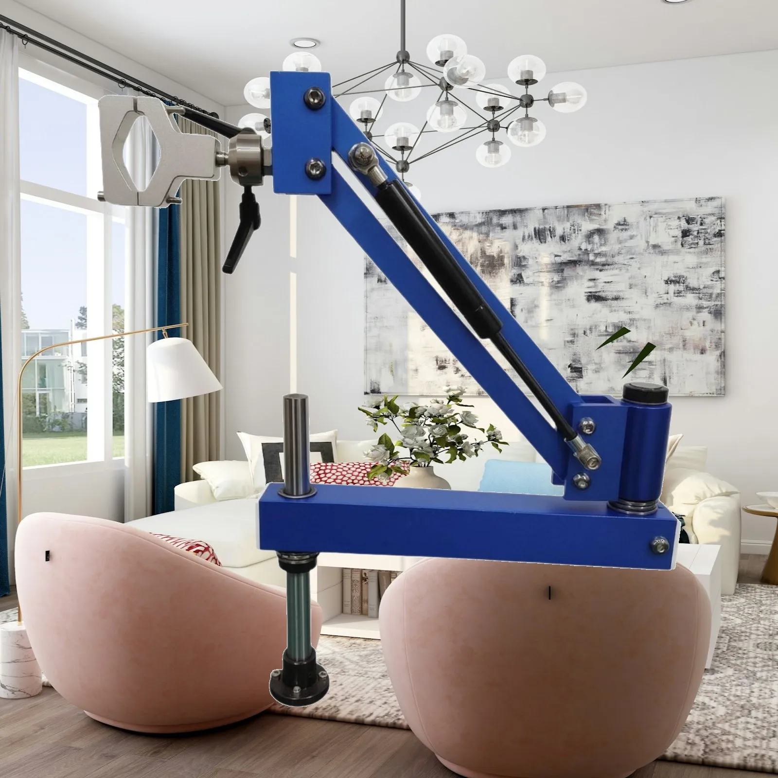 Power Tool Tapping Arm Support Bracket for Drilling Machine Workstation Accessory Fits 30-50mm Mounting Diameter Clamp