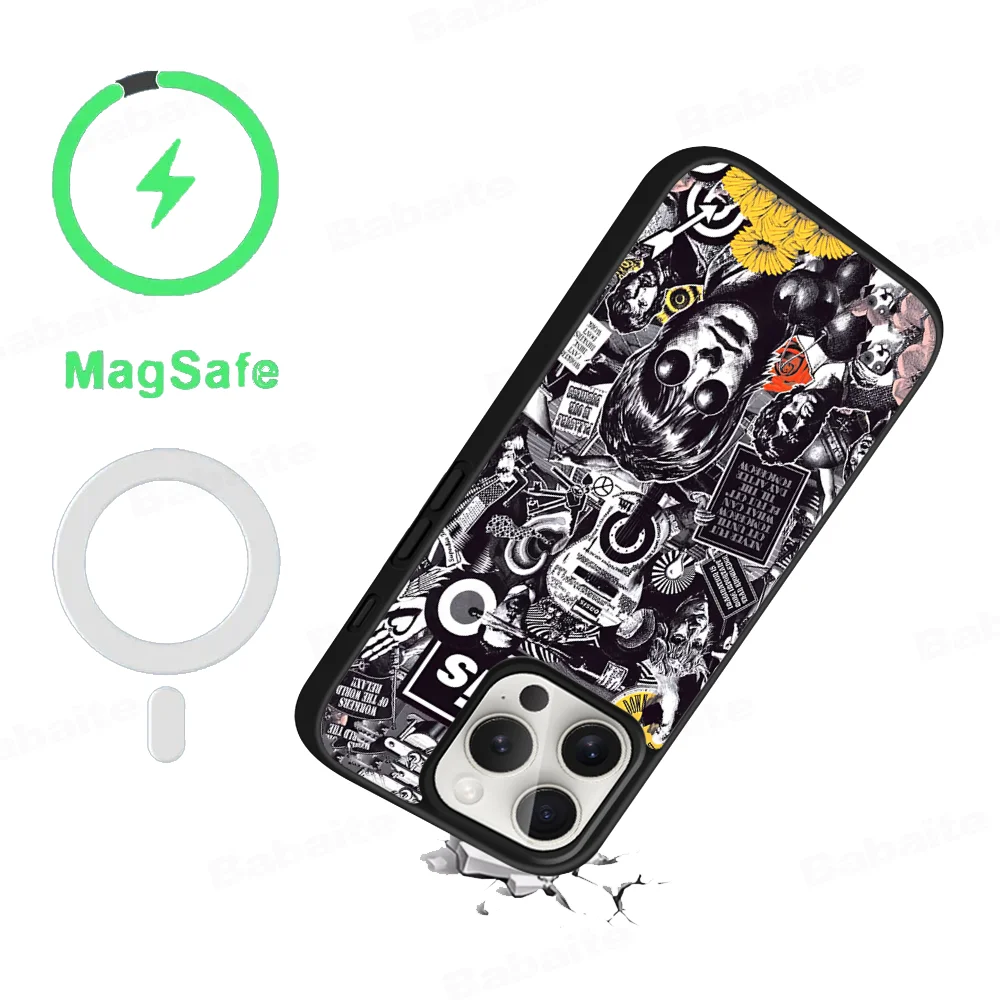 T-The R-Rain O-Oasis Band Phone Case Magnetic Case For IPhone 16 14 13 12 11 15 Pro Max Plus For Magsafe Wireless Charge Cover