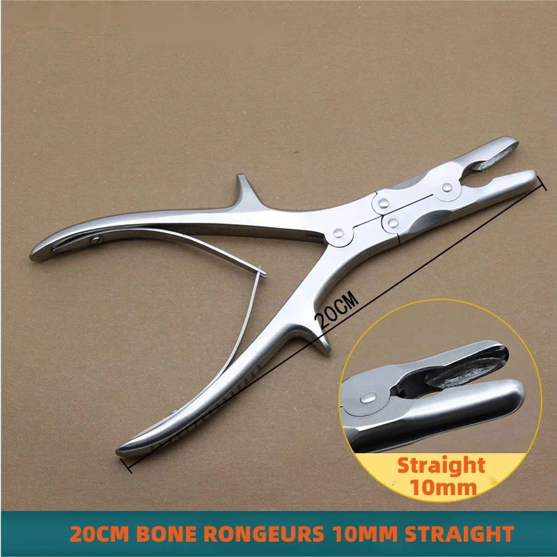 Imagem -05 - Double Action Bone Rongeurs Mandíbulas Curvas Retas 180 mm Long Orthopedia Instruments 1pc