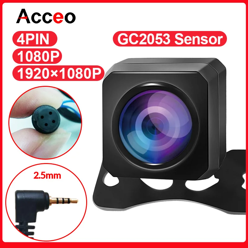 Acceo 1080P HD Waterproof Digital Signal  2.5MM 4 Pin Night Vision Rear View Camera With 6/10 Cable For A20P/A37/A37P/A38/A45