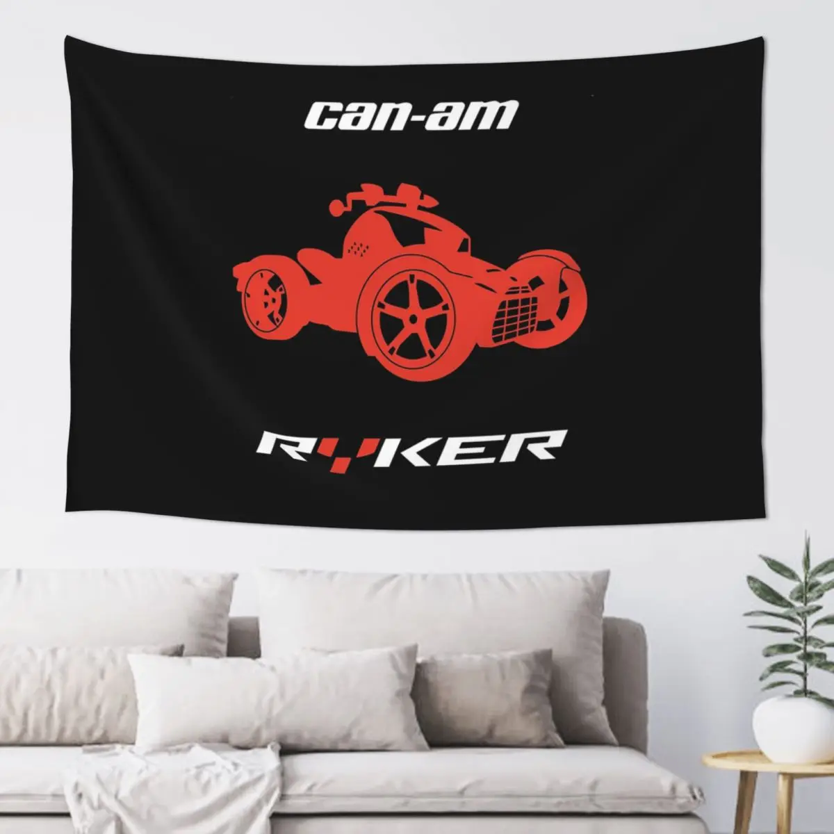 Can I Am Ryker Off-Road Brp Atv Graphic Tapestry Funny Wall Hanging Aesthetic Home Decor Tapestries for Living Room Dorm Room
