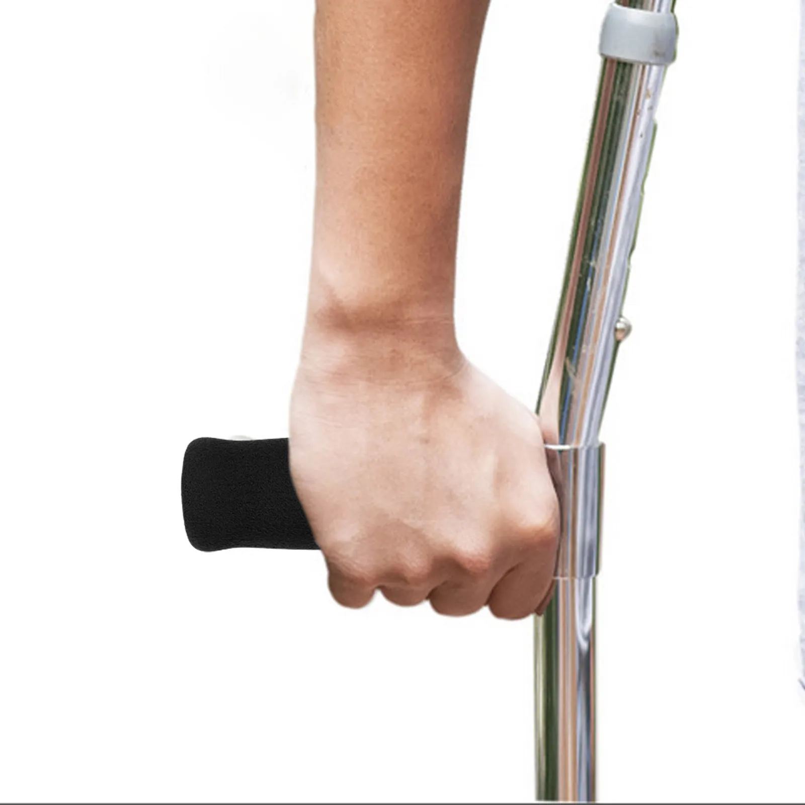 2Pcs Non-Slip Thicken Foam Handle Grips for Walking Cane Crutch Walker Assistive Device Universal Fit Easy Clean Reusable Senior