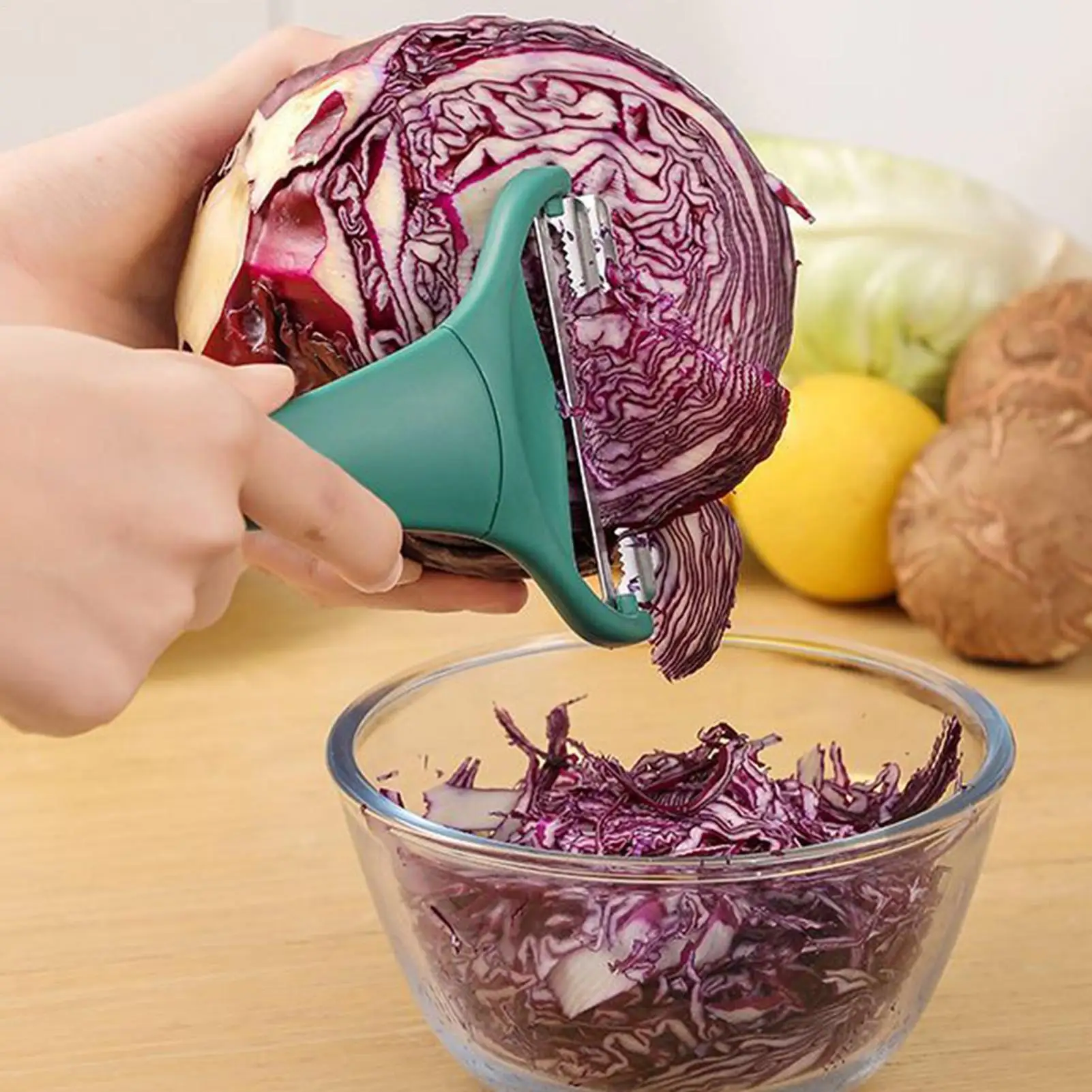 Cabbage Slicer Shredder Handheld Double-headed Potato Peeler Stainless Multi-function Vegetable Cucumber Chopper For Kitchen