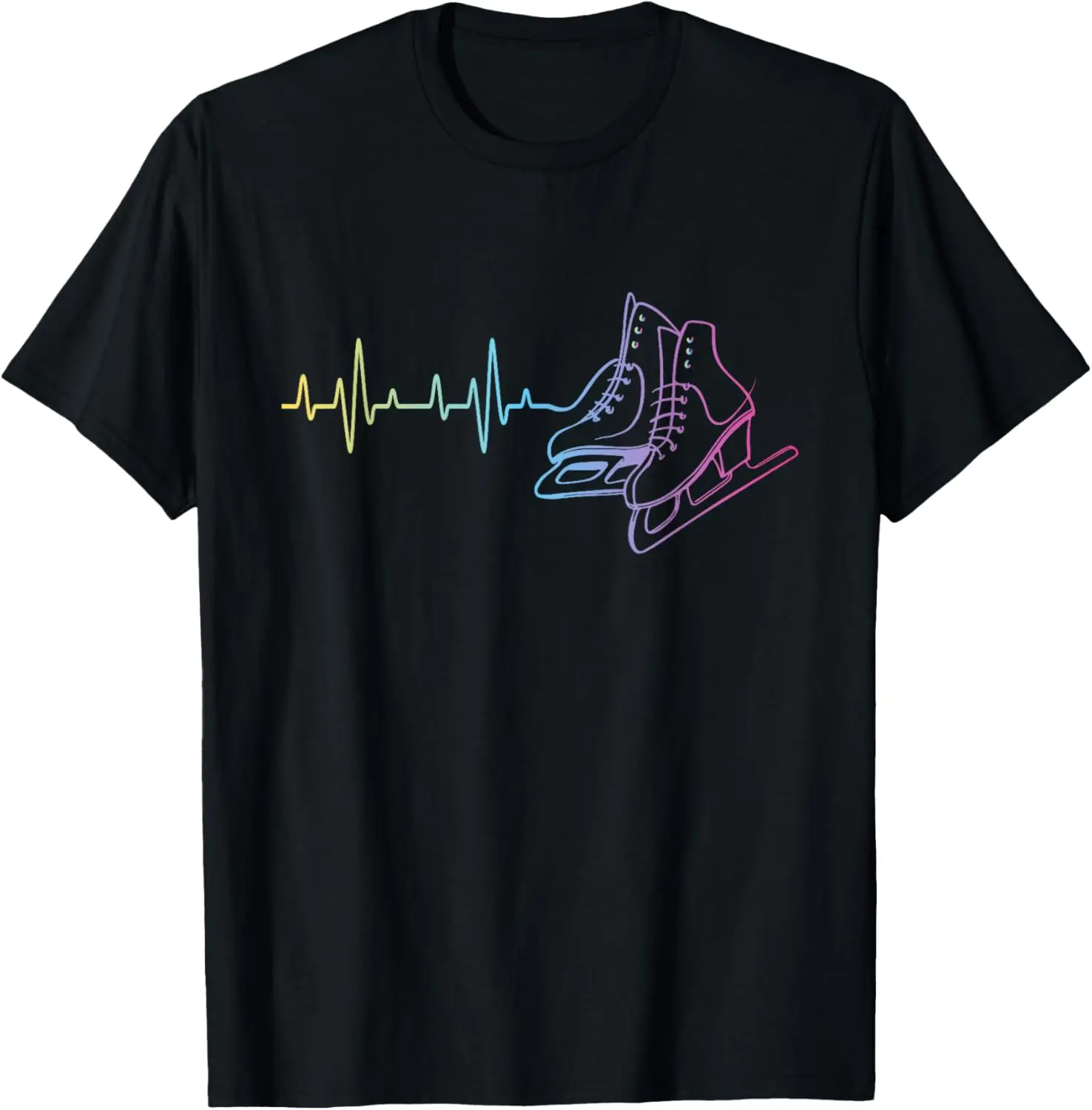 Skating Pulse Heartbeat - Skating Speed Printed T-shirt Fashion Casual Unisex Clothing Summer Oversized Short-sleeved Top