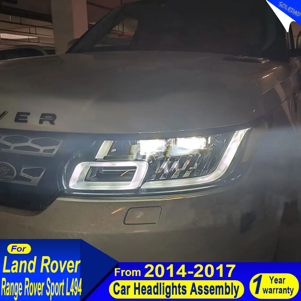 Car for Land Rover Range Rover sport version 2014-2017 Headlight Assembly LED lens running light water turn signal  Accessories