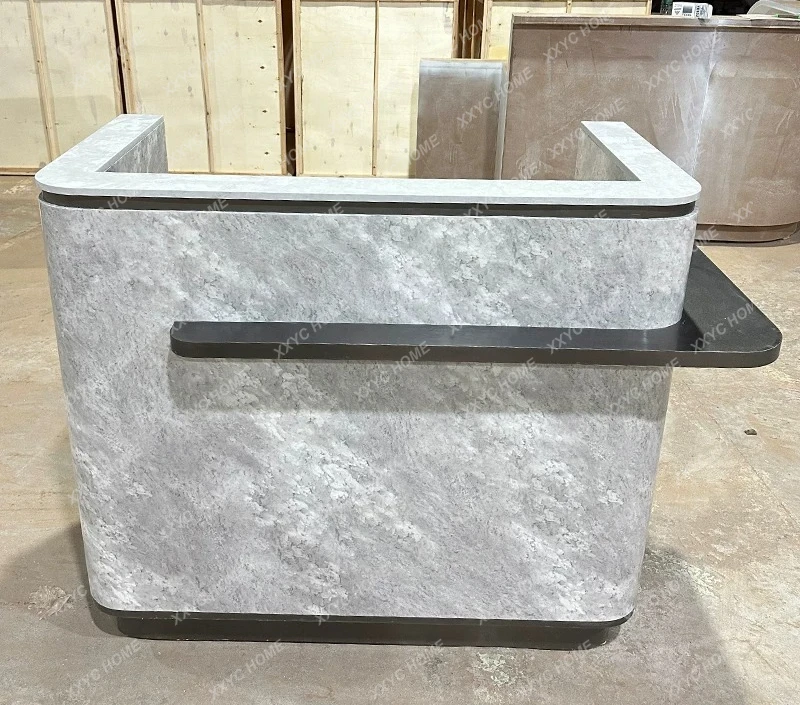 Company front desk water bar baking paint special-shaped simple bar table