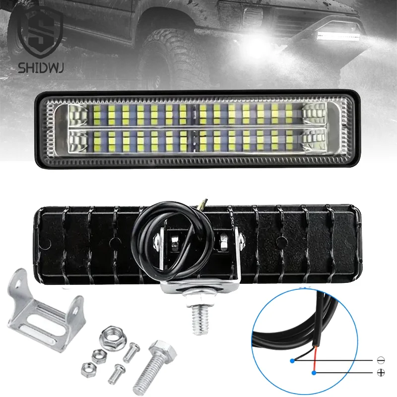 1Pcs 28/18/6Leds 84W Work Light Bar Flood Light Driving Fog Lights Off-Road LED Lightbar Work Lamp For Car SUV 4WD LED Beam