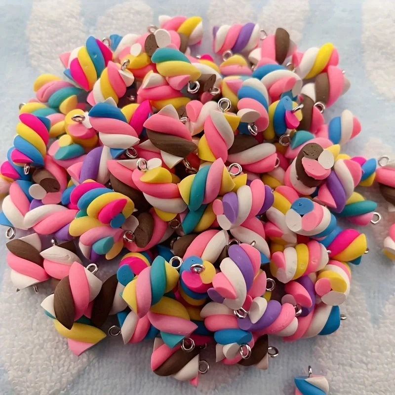 20pcs Colorful Marshmallow Design Resin Pendant Charms For DIY Jewelry Accessories Necklace Earrings Keychain Making Material