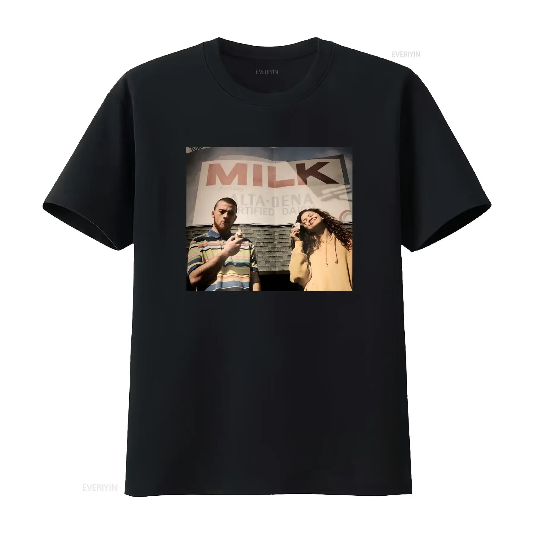 Rue et Fez Euphoria TenTenHugsT t-shirt vintage lavé polyvalent haut confortable pour un usage quotidien décontracté mode streetwear