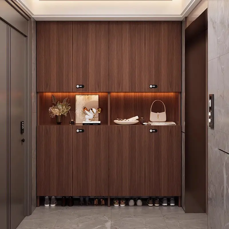 Shoe cabinet entrance home corridor password lock 2025 new outdoor elevator entrance outdoor shoe cabinet integrated shoe rack