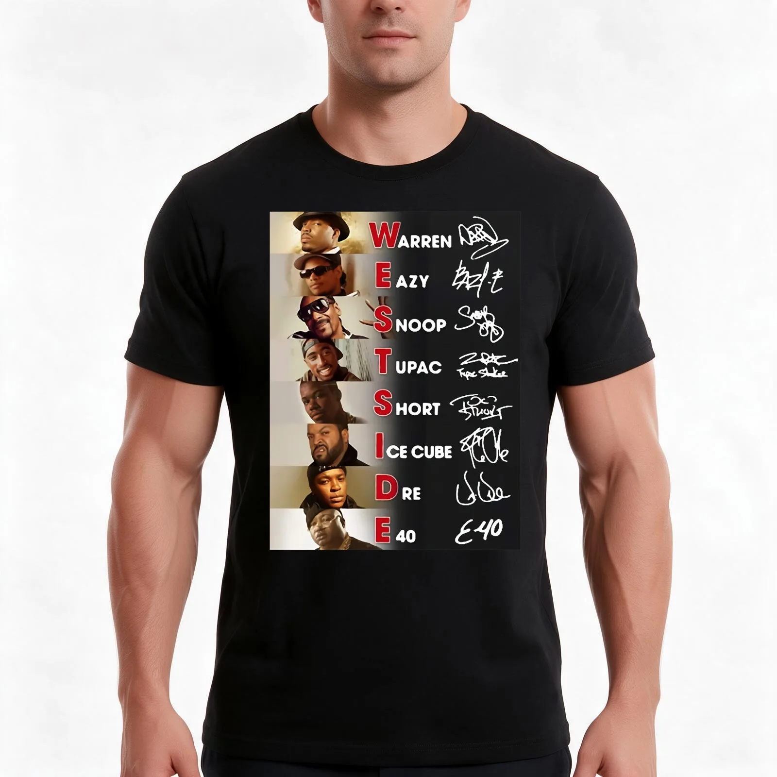 Shirt Westside All Rappers Warren Eazy Snoop Dog T-Shirt Summer Casual Cotton Tee Oversized Streetwear Tops Unisex Men Women