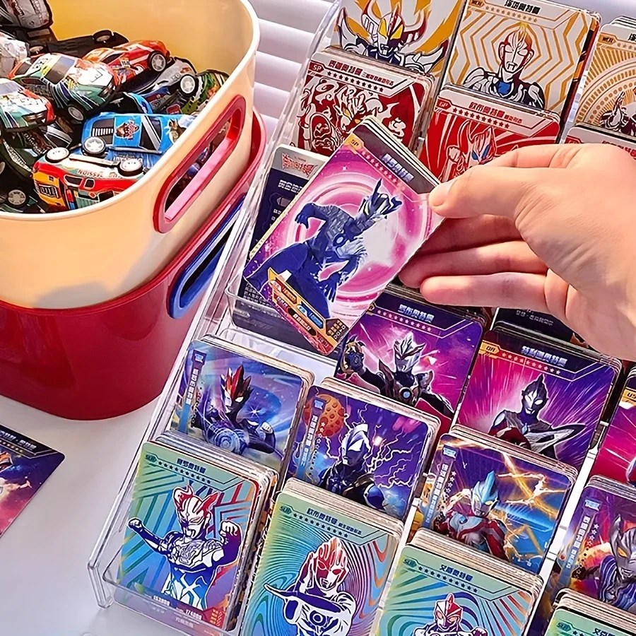 Card display stand desktop small card storage and display Ultraman postcard transparent tiered storage rack