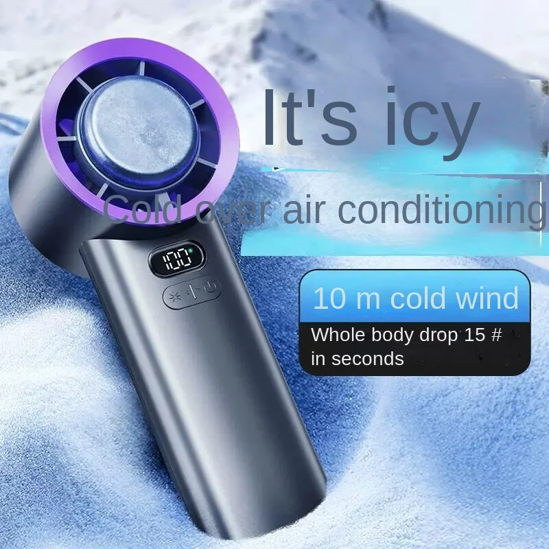 2026 hot Outdoor handheld small fan fast cooling ice compress charging small portable ultra-long battery life mini portable new