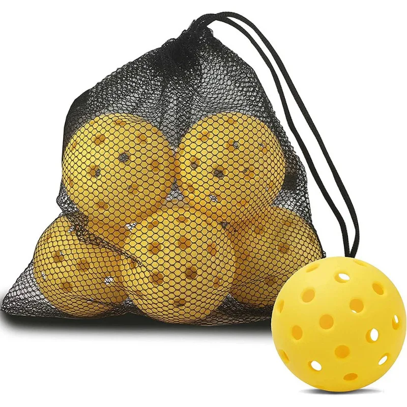 

6 Pcs Indoor Pickleball Balls 40 Holes 72mm Colorful and Durable Pickleballs Training Ball Practice Entertainment Pickleball