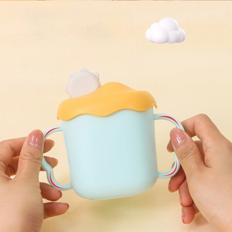 

Baby Milk Cup With Handle Spill Proof Straw Sippy Training Kids Water Bottle With Scale Toddler Feeding Set BPA Free sippy cup