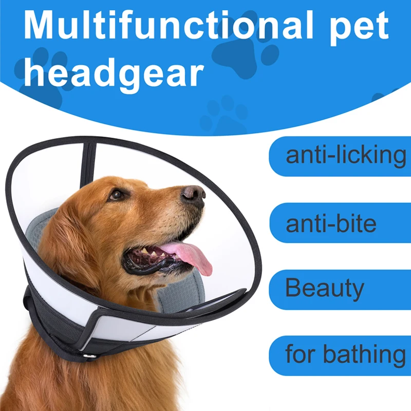 Dog Cone Collar Pet Cone Recovery Collar Comfy Pet Cone Collar Protective Collar for After Surgery Healing E-Collar