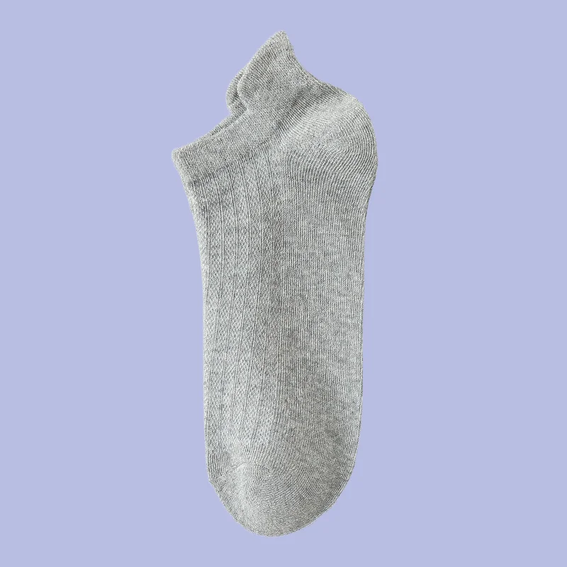 Chaussettes de sport basses absorbant la sueur pour hommes, chaussettes de bateau, coton respirant, maille fine, grande taille, été, nouveau, 5/10 paires