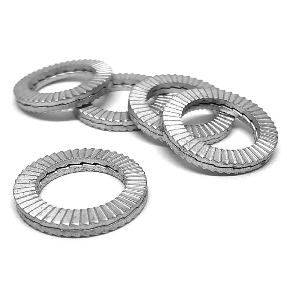 5Pcs/set M4 M10 M12 M16 M20 Self-Lock Washer Durable 304 Stainless Steel Wedge Double Side Lock Washer Hardware Fastener