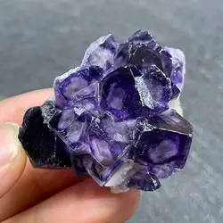 Natural Raw Stone Purple Fluorite Crystal Cluster Mineral Specimen Quartz Rock Home Decoration Gift Healing
