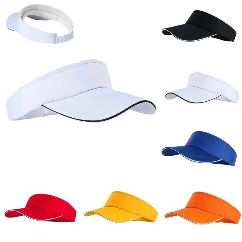 

Empty Top Hat Solid Color Men and Women Sports Marathon Tennis Cap No Top Visor Tennis Beach Hat Outdoor Sports