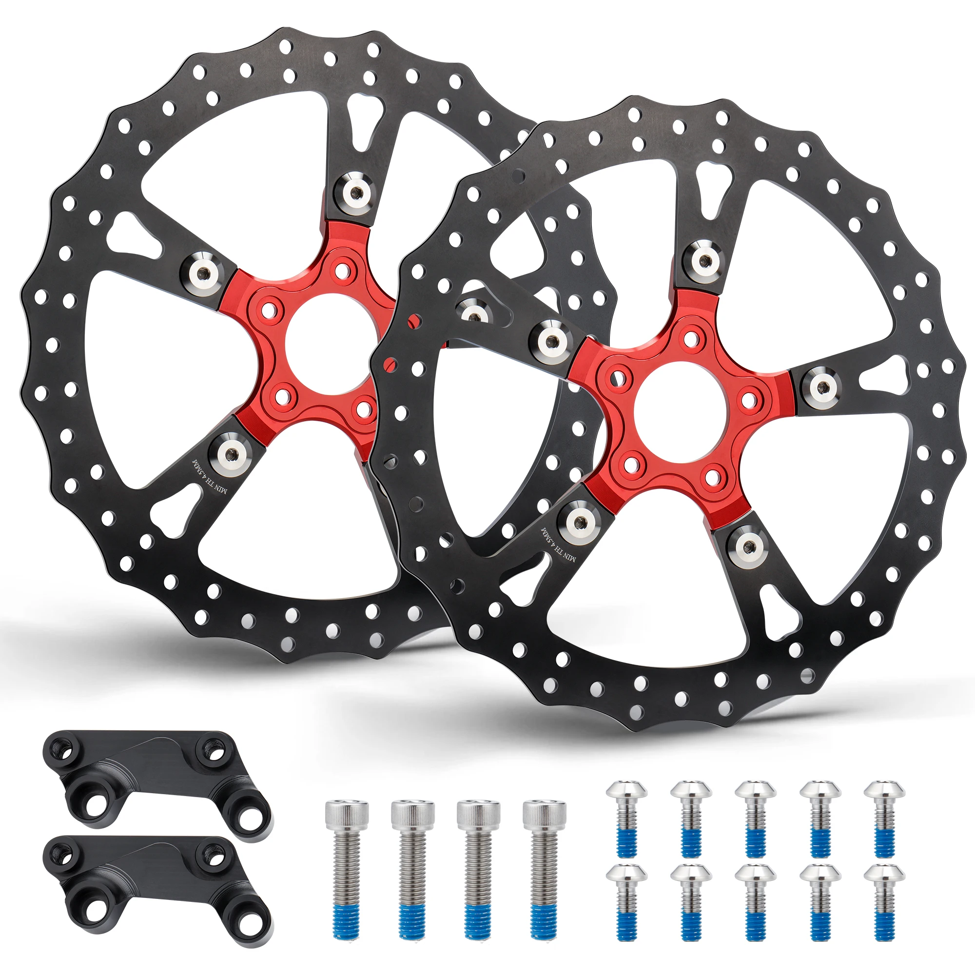 Touring 14" voorrem dubbele schijf zwevende rotors voor Harley 2008-en later Street Electra Road Glide Ultra Limited Trike