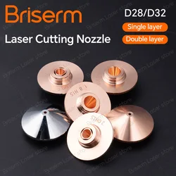 Raytools Laser Nozzle D32 M14 H15 Single Double Chrome Plated 1.2 1.5 1.4 2.0 2.5 for Raytools Precitec WSX Laser Head Nozzles