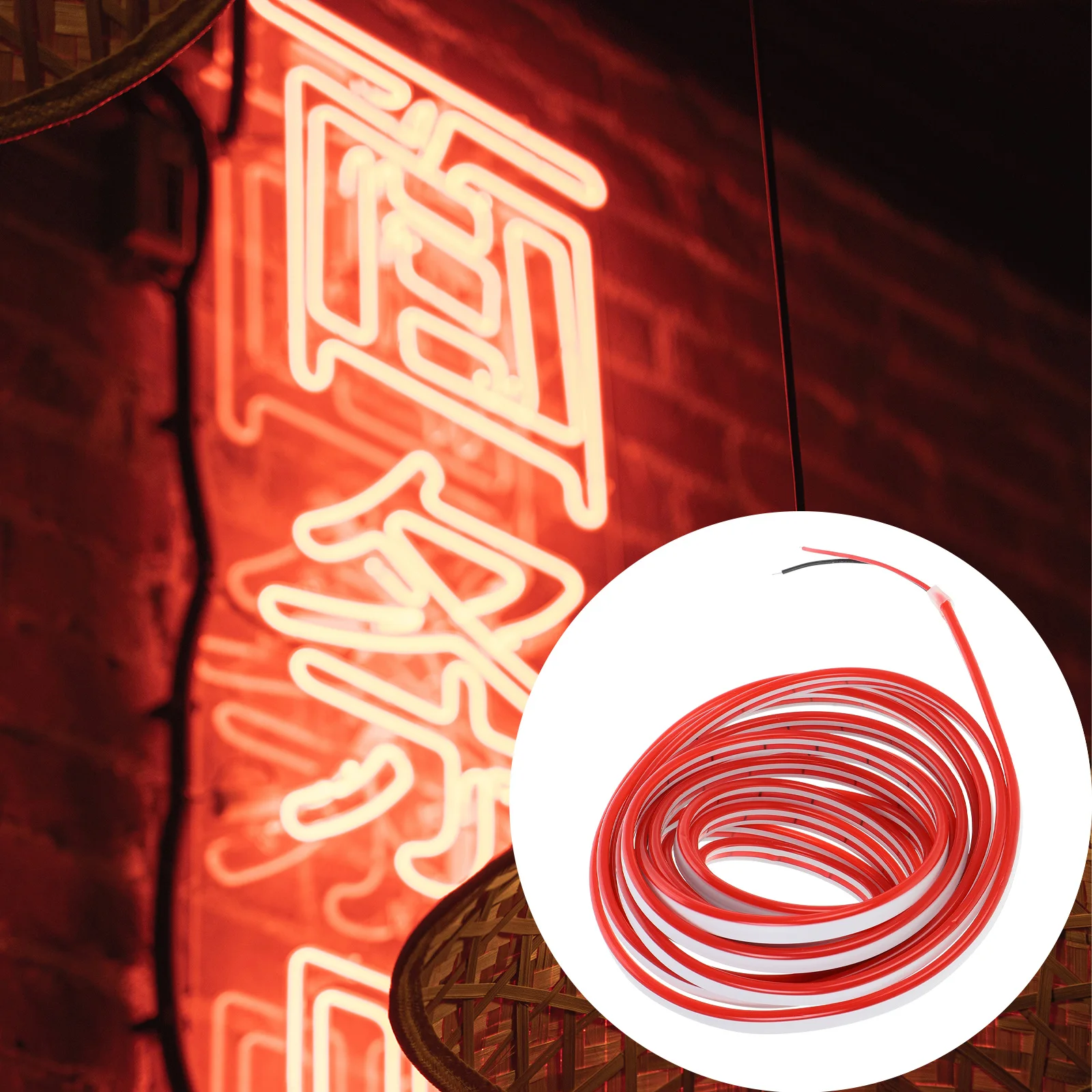 

Flexible Silicone LED Neon Rope Light Red Waterproof 12V Neon Strip Outdoor Advertising Sign DIY Holiday Red Rope Lights