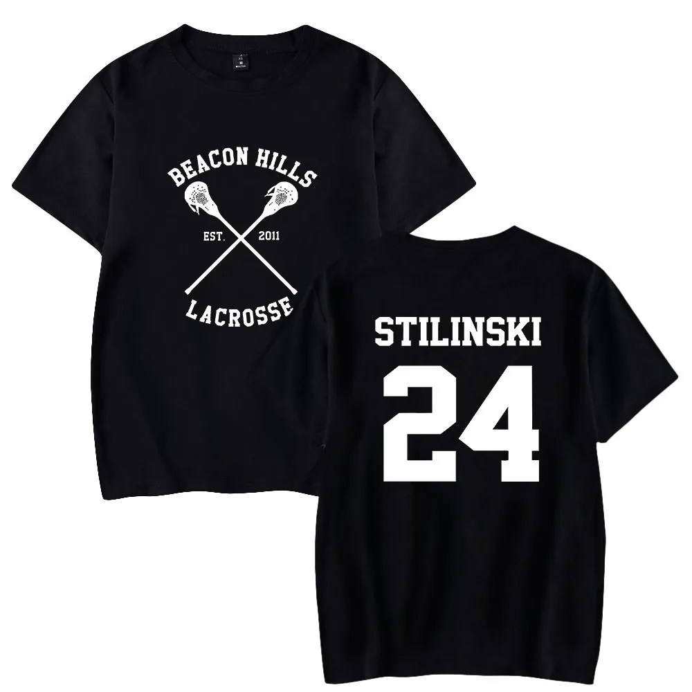 Teen Wolf Tshirt O-Neck Short Sleeve Women Men Tshirt STILINSKI 24 DUNBAR 9 Painting Harajuku Streetwear Fashion Clothes