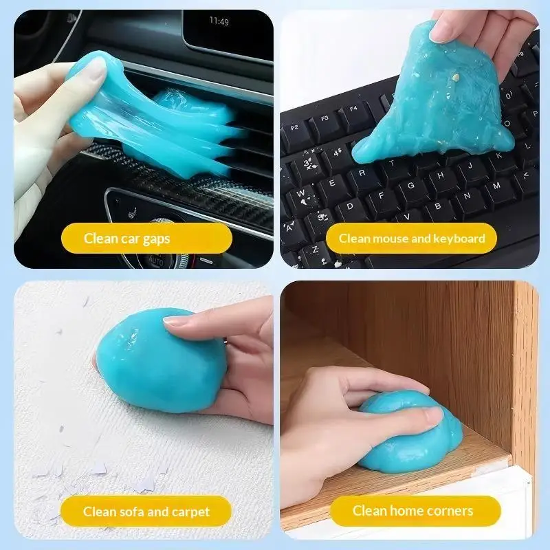 Reusable Dust Cleaning Gel With Strong Adsorption For Keyboard Car Vent Home Office Cleaning